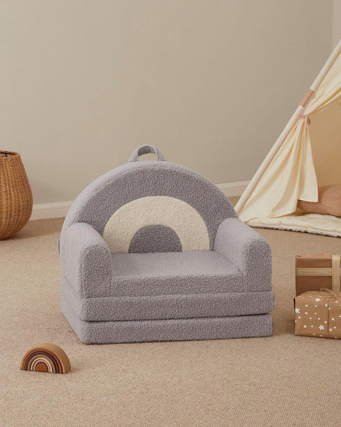 2-in-1 Blissful Diary Foldable Toddler Couch, Comfy Toddler Chair & Lounger for Reading,Playroom, Kids Couch Sofa