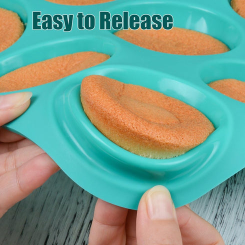 CAKETIME Silicone Muffin Pan Set - Mini 24 Cups and Regular 12 Cups Nonstick Food Grade Molds