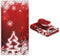 ALAZA Christmas Bathroom Towels Decorative Set Red of 3, 1 Bath Hand