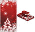 ALAZA Christmas Bathroom Towels Decorative Set Red of 3, 1 Bath Hand