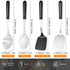 Stainless Steel Cooking Utensils Set, 4-piece Kitchen Utensil Set with PP Handles, Dishwasher Safe, Non-Stick and Heat Resistant, Spoons, Spatula for Cooking by CuCut