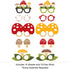 Set 10 Big Dot of Happiness Wild Mushroom Glasses and Masks Photo Booth Props Kit, Card Stock Paper, Professional