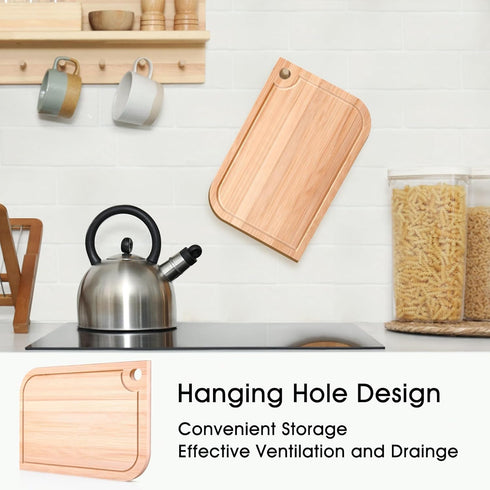 11.5"x 8" Small Bamboo Wood Cutting Board, Lightweight Wooden Fruit Cutting Board for Home