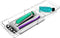 madesmart Expandable Dental Tray Drawer Organizer with Drying Stone, Clear Plastic Organizer