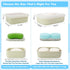 Travel Soap Case, Leak Proof Silicone Soap Container with Drainage Layer, Shatterproof Holder for Travel, Camping, Gym