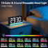 ALANAS 7" Snooze, Large Digital Alarm Clock with RGB Color Changing Night LightDual Alarms, USB Charging, Adjustable