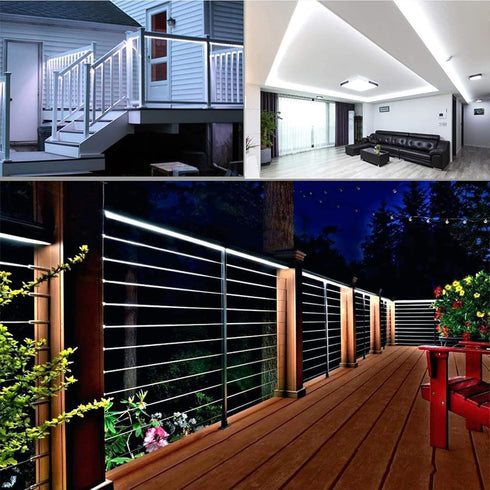 50ft 360 8 LED Rope Lights Outdoor, Connectable and Flexible Tube Lights with Modes, Waterproof Indoor Outdoor LED Rope