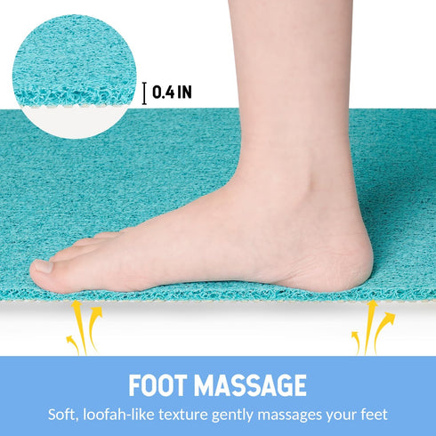 Non-Slip Bathtub Mat - Anti Slip Shower Mat, Fast Drying Foot Scrubber Mat for Tub, Floor, Bathroom, Kitchen, Home,
