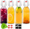 4 Pack Swing Top Glass Bottles 32 oz,Flip Top Glass Bottles 32