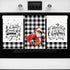 4 Buryeah Pcs Christmas Kitchen Towels African American Black Santa Hand Towels Christmas White Black Buffalo Plaid