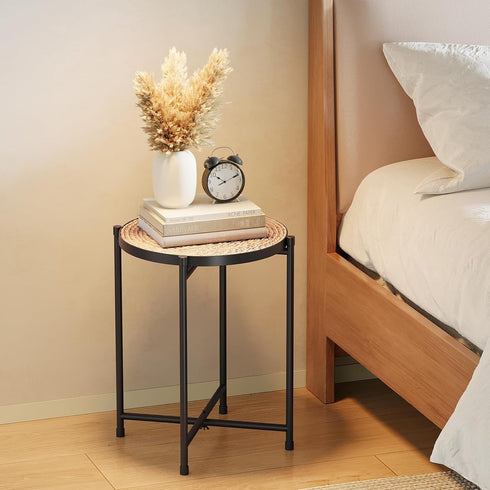 Bamworld Indoor Plant Stand Tall Plant Table Corner Plant Stool Boho Small Plant Holder Single Flower Stand for Large