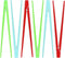 Set of 6 Plastic Chopsticks with Spring-Loaded Clothespin Design – Easy-to-Use Training Chopsticks in Red, Green, Blue.
