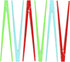 Set of 6 Plastic Chopsticks with Spring-Loaded Clothespin Design – Easy-to-Use Training Chopsticks in Red, Green, Blue.