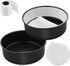 E-far 6 Inch Cake Pans Set of 2, Nonstick Stainless Steel Small Round Baking Pans with Parchment Paper