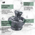Flexzion Small Marble Stone Mortar and Pestle Set (Black) - 4 Inch, 1/2 Cup Capacity Kitchen Hand Grinder for Spices