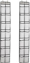 Over The Door Shoe Organizer, 14 Large Mesh Pockets Hanging Shoe Rack for Closet Organizers and Storage, 2-Pack, White