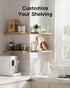 Set 4 15.75" 5.91" 0.98"H AMADA HOMEFURNISHING Floating Shelves, Paulownia Wood Wall Shelves for Living