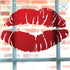 Valentine's Day Decorations - Home Decor Lipstick Lips Kiss Window Sticker, Reusable Double Sided Cling Decal