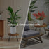 ESEHGS 5-15 Inch Plant Stand Indoor Outdoor, Wooden plant Stool, Mid Century Plant Stand for Indoor Plants, Wood Modern