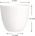 Youngever 24 Pack 2 Inch Mini Plastic Planters, Indoor Flower Plant Pots, White Gardening Pot with Drainage - NO Plant Included (Modern) by Youngever