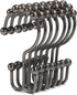 Goowin Shower Curtain Hooks, Rust Proof Stainless Steel Double Shower Curtain Rings for Curtains & Liners (Bronze)