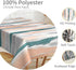 60x102 inches Modern Rectangle Tablecloth, Teal Orange Grey Abstract Washable Fabric Cover for Home Decor