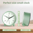 Analog Alarm Clock - 4 inch Super Silent Non Ticking Small Clock with Night Light, Battery Operated, Ideal Decor for