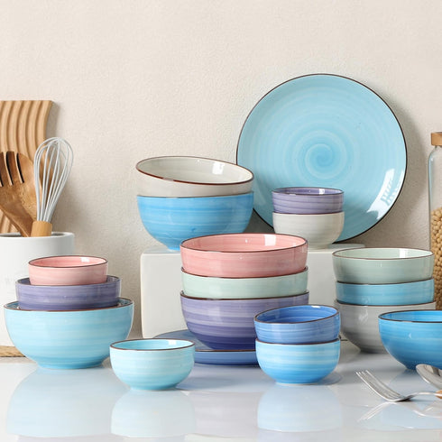 Selamica Set of 6 Ceramic Small Bowls, 4 OZ Dipping Bowls for Ice Cream, Side Dishes, Microwave Dishwasher Safe