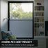 FEOMOS 100% Light Blocking White Total Blackout Window Film, Static Cling Room Darkening Cover 17.3x78.7 inches