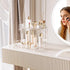 Counter Countertop 2 Bathroom Organizer Tier Storage Acrylic Corner Makeup Organizer for Perfume Stand, Vanity Holder