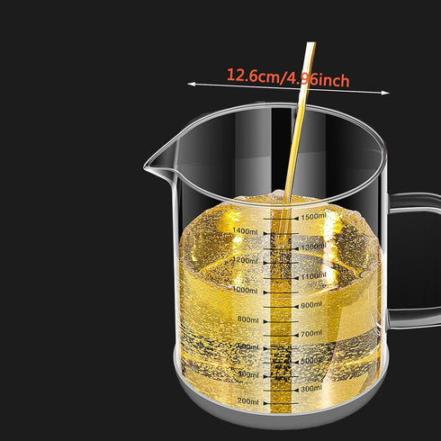 BinaryABC Pitcher,7.67 6.69inch(1500ML) Yogurt Strainer,Nut Milk Strainer,Juice Food Strainer,Glass Teapot with Mesh