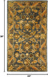 SAFAVIEH Antiquity Collection 2' x 3' Blue/Gold AT52C Handmade Traditional Oriental Premium Wool Accent Rug