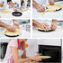Tart Pan 9 Inch Black Carbon Steel, Non-Stick Quiche Pan with Removable Bottom & 10 Baking Parchments