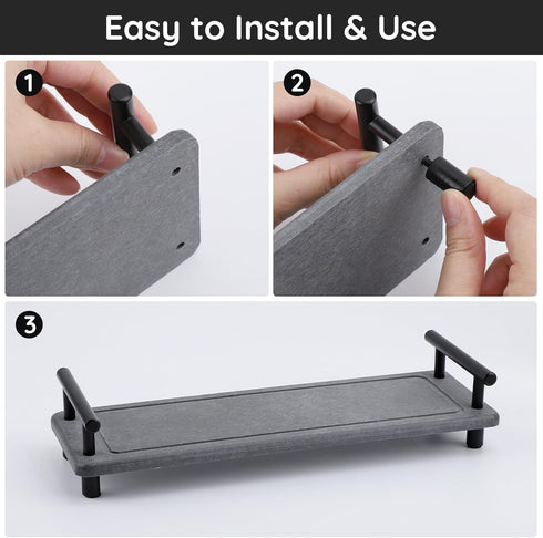 Segbeauty Instant Dry Sink Caddy - Diatomaceous Earth Fast Drying Stone Vanity Tray for Kitchen Countertop