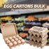 Zhanmai 50 12 Count Dozen 3 4 Pcs Natural Paper Pulp Egg Cartons Blank Bulk Vintage Classical x Style Square Chicken