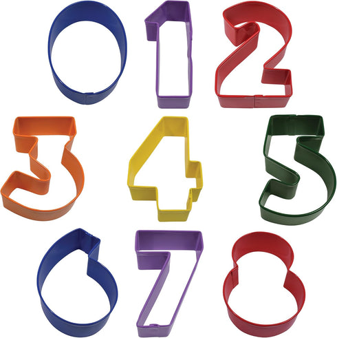 R&M International 9-Piece Set, Assorted Colors, 3" Cookie Cutters