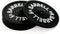 Barbell Bumper Plate Drink Coasters Set of 6, Round Black Silicone Coasters for Drinks, Gym Gifts