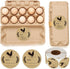 500pcs Farm Chicken Egg Labels, 2 inch Round Natural Brown Kraft Washed Egg Carton Labels for Kitchen, Crafts,