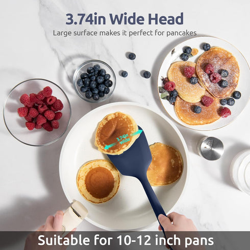 U-Taste 13.6in Silicone Turner - Heat Resistant Kitchen Spatula Flipper, BPA Free for Nonstick Cookware
