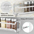 4 Pack 16 4 PACK) LUCYCAZ Wall Mounted Spice Rack with Hooks, Spice Organizer Shelf for Stove Cabinet Pantry Door,Screw