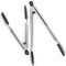 DI ORO Silicone Tongs for Cooking - Heat-Resistant Kitchen Tongs with Silicone Tips, 2pc Set (Black)
