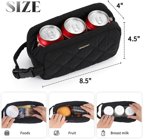 Packs,Insulated Freezable Lunch Bag,Freezable Snack Bag,Mini Cooler Bag for Travel/Work/School,Small Insulated