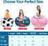 Lukeight Dinosaur Zipper Stuffed Animal Storage Bean Bag Chair Cover for Kids, Organizing Plush Toys (Dino Blue, Large)