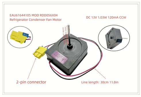 Evaporator Motor EAU61644105 for LG Refrigerator, Compatible with AP5679692, PS7791916, RDD056X04