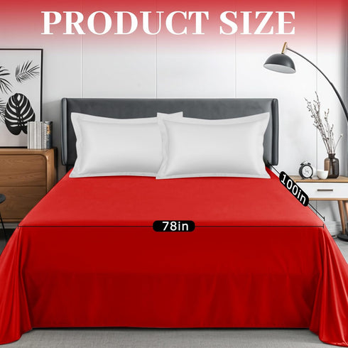 78'' 100'' Tisancy Waterproof Bed Blanket Queen Size x Red Polyester, TPU Waterproof Film Mattress Protector Mat
