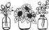 3 Pieces Metal Flower Wall Decor, Minimalist Black Tulip Wire Iron Art for Kitchen Bathroom Living Room