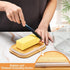 Hekeieon Countertop Butter Dish With Glass Lid - Airtight Seal for Freshness, Large Butter Dish for East and West Coast