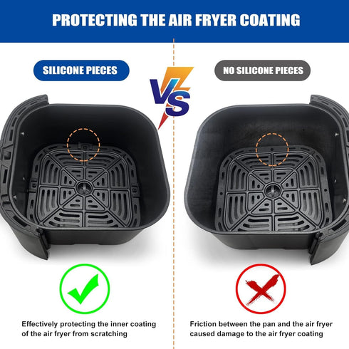 4 Packs Air Fryer Rubber Bumpers, Replacement Parts for Instant Pot, Gourmia, Cosori, Silicone Protective Feet