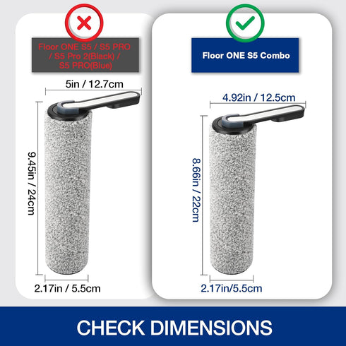 S5 S5 2 2 Combo Only, Replacement Brush Roller for Tineco Floor ONE Combo Cordless Wet Dry Vacuum Cleaner Accessories