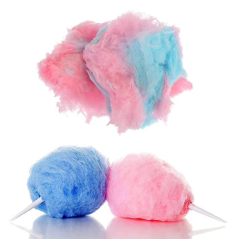 Perfectware 16oz 100ct -(1 32oz's Jars of Cotton Candy Floss Sugar with Cotton Candy Cones Included of Each Flavor
